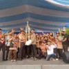 Kontingen juara pertama Laga Kaushala Kwarcab Gerakan Pramuka Kabupaten Bandung Barat berfoto bersama usai men