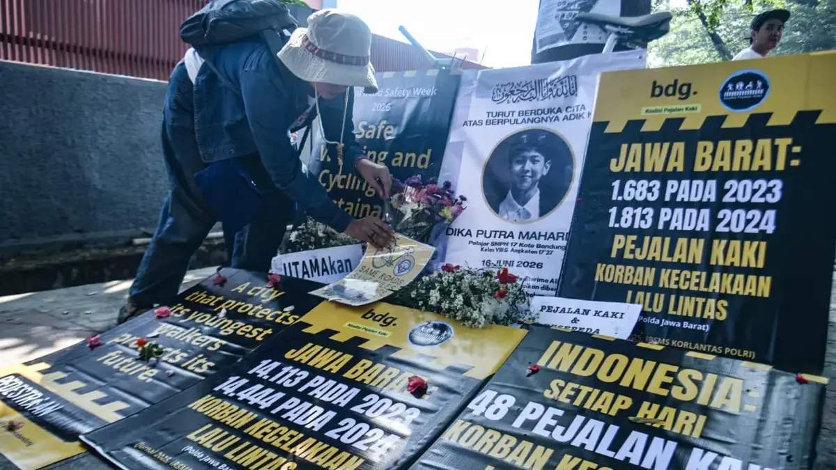 Imbas Kecelakaan Pesepeda di Jalan Soekarno-Hatta, Komunitas Soroti Kurangnya Infrastruktur di Kota Bandung Kecelakaan sepeda