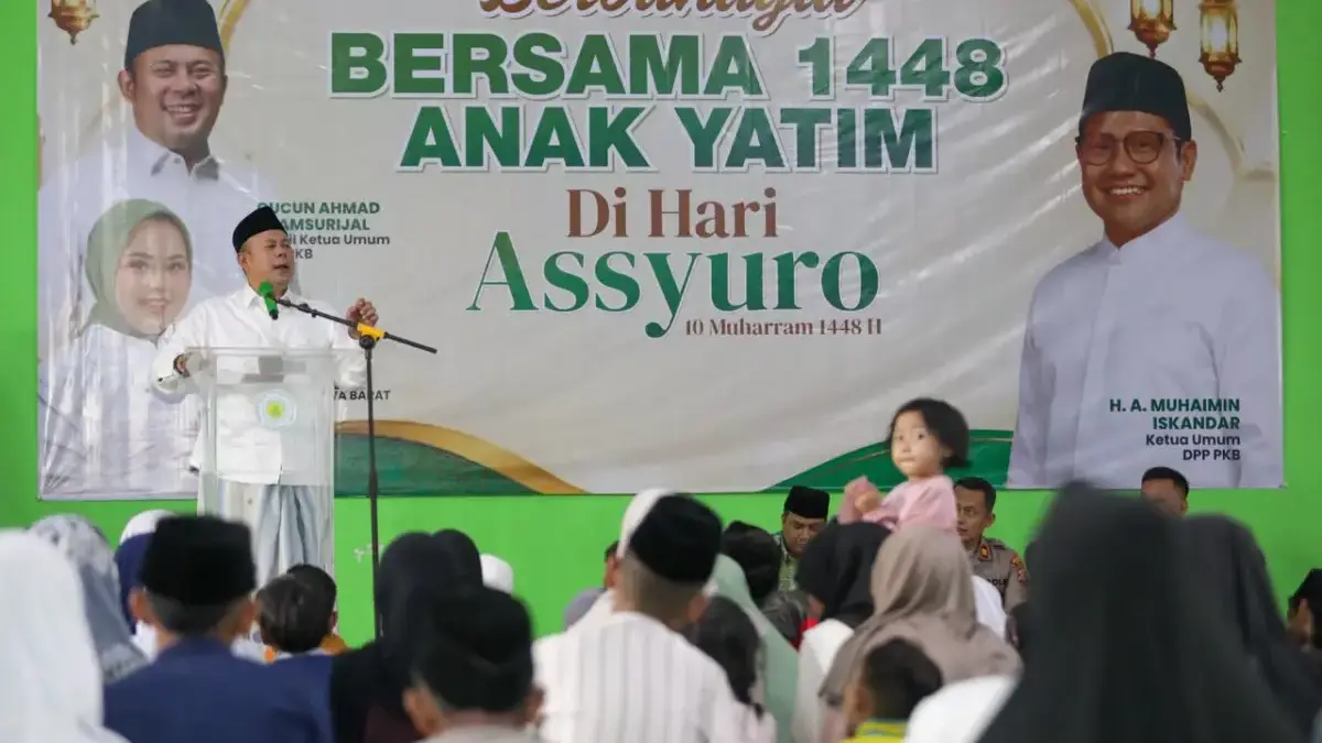 Santuni 1.448 Anak Yatim dan Resmikan Rutilahu, Cucun Dorong Penguatan Kepedulian Sosial DPP PKB Kabupaten Bandung