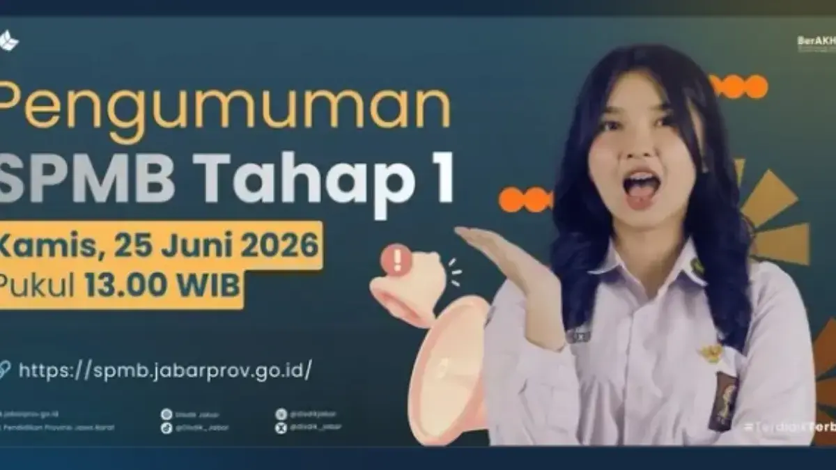 Pengumuman SPMB Jabar tahap satu siang ini.