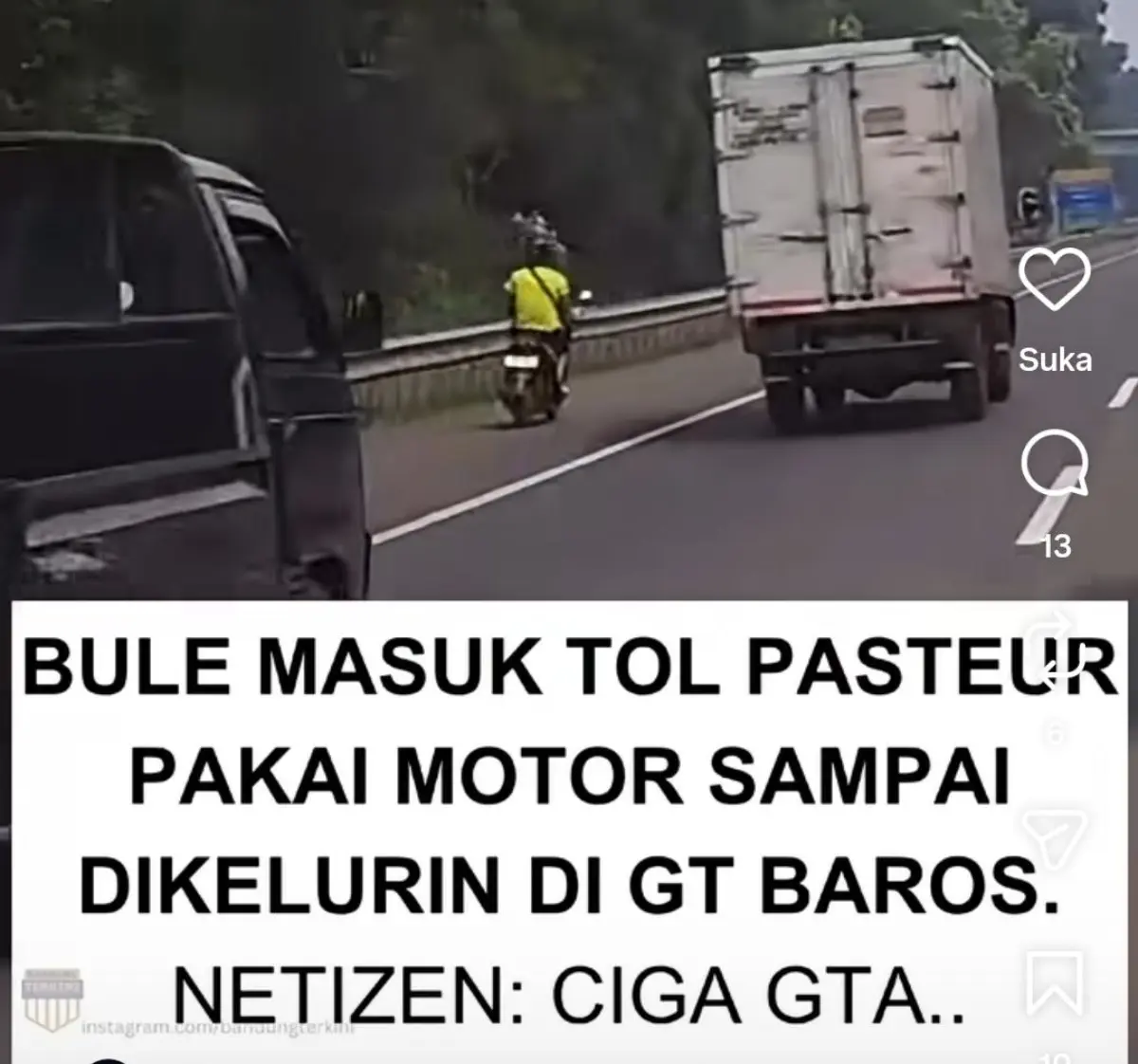 Viral! Pengendara Motor WNA masuk Tol Pasteur, Begini kata Jasa Marga  – jabarekspres.com