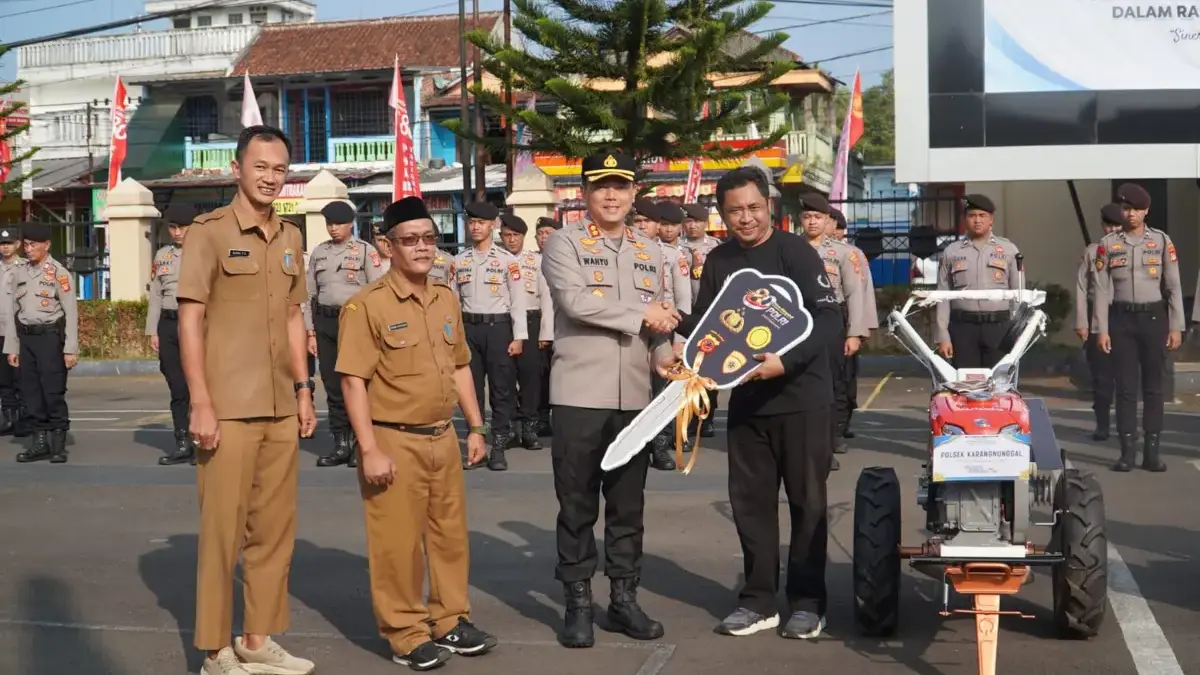 Jelang Hari Bhayangkara ke-80, Polres Tasikmalaya Salurkan Puluhan Alsintan untuk Petani Binaan
