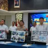 Polda Jabar saat ungkap kasus Tindak Pidana Perikanan di Wilayah Kabupaten Pangandaran. 4 Orang tersangka berh