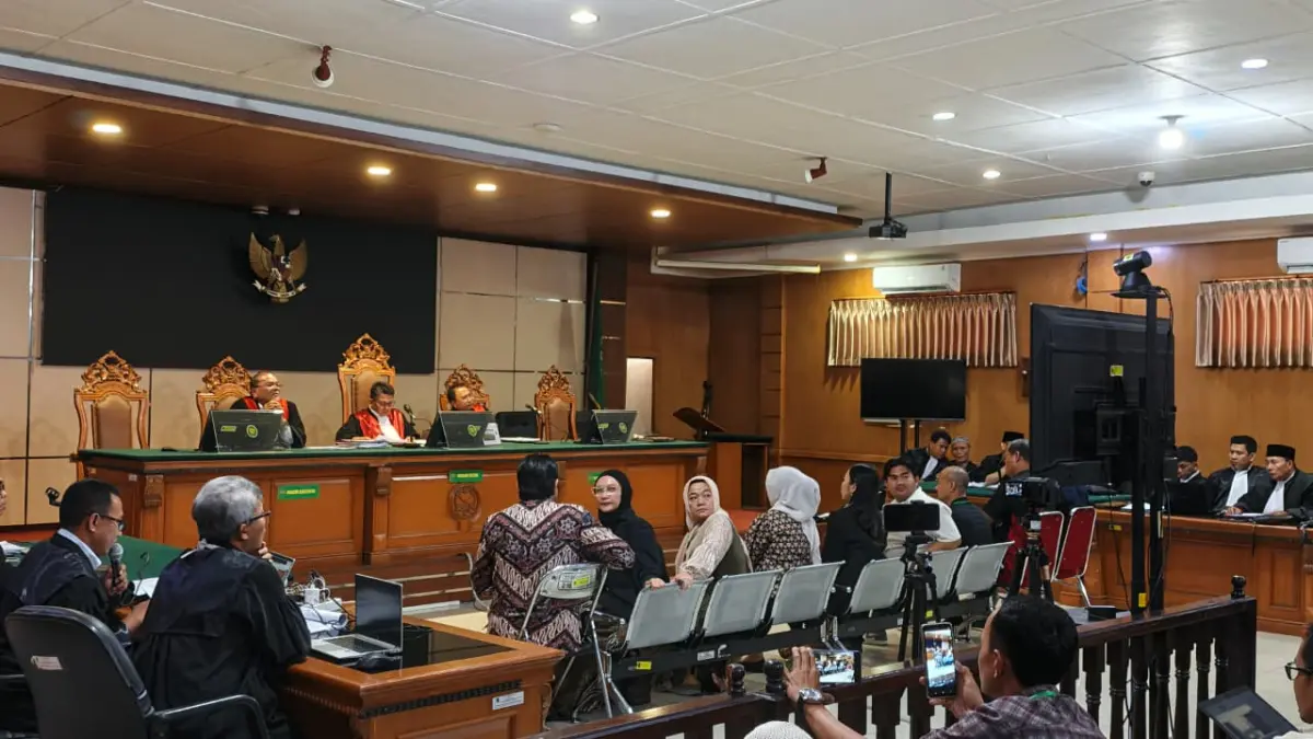 Suasana sidang lanjutan dugaan Korupsi Ijon Proyek Bekasi pada, Senin, (29/6) kemarin. Foto. Sandi Nugraha.