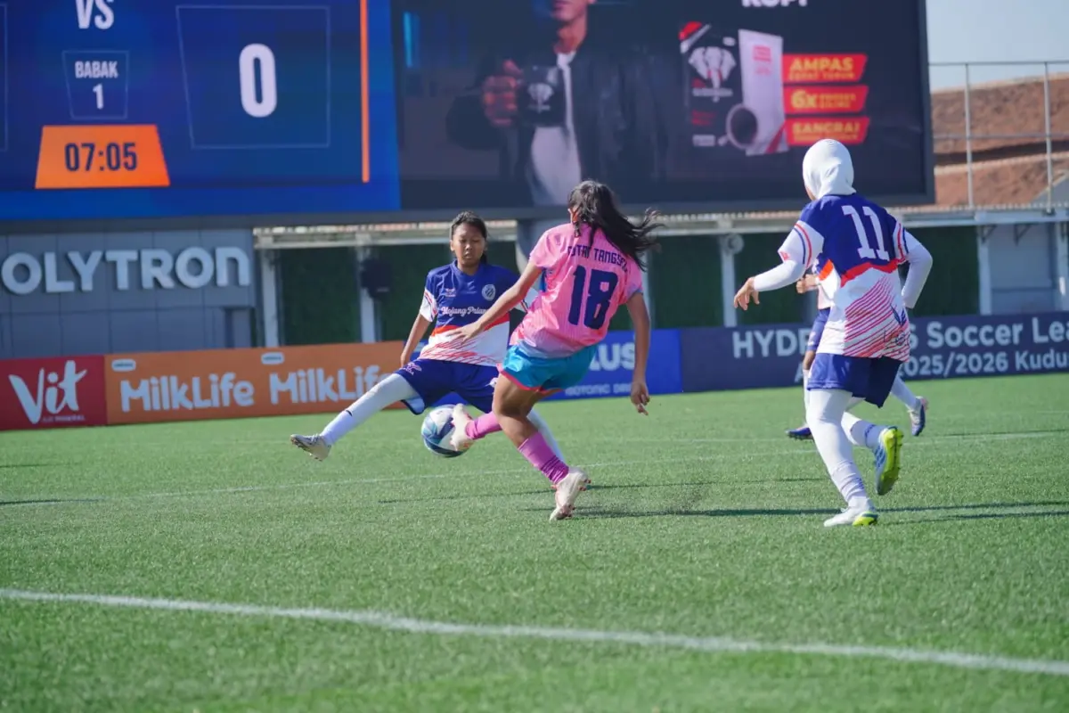 Partai Pembuka U-15, Mojang Priangan Ciamis Puncaki Grup A HYDROPLUS Soccer League All Stars 2025/2026 Kudus – jabarekspres.com
