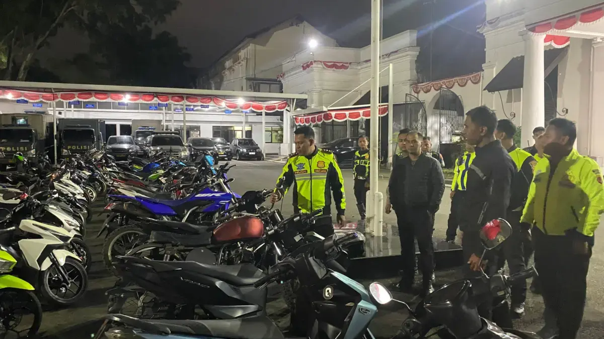 Kedapatan Menggunakan Knalpot Brong, 53 Sepeda Motor Berhasil Ditindak Polisi Polisi