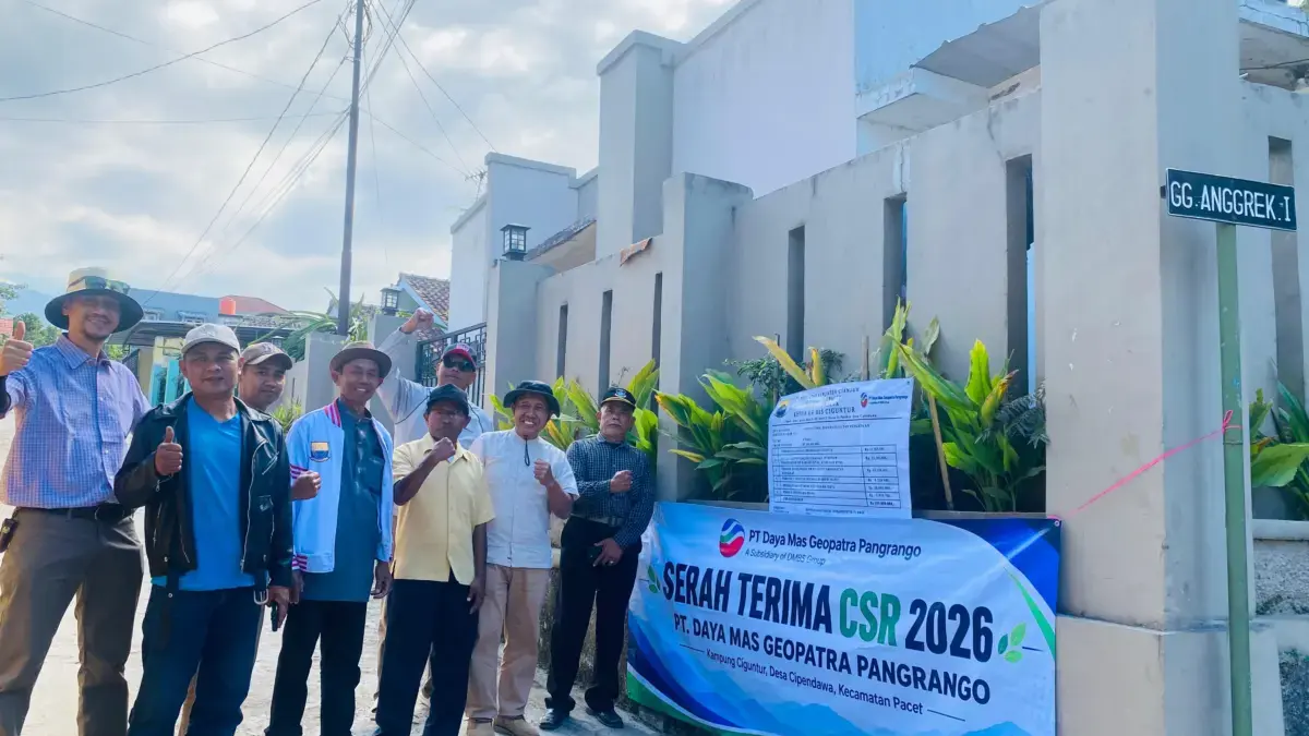 PT Daya Mas Geopatra Pangrango (DMGP) Salurkan Bantuan Infrastruktur bagi Masyarakat Kampung Ciguntur CSR
