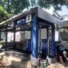 Salah satu halte BisKita yang mulai dilakulan perawatan yakni Halte Gor 2 yang berada di kawasan GOR Pajajaran