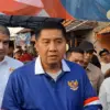 Menteri Perumahan dan Kawasan Permukiman (PKP) Maruarar Sirait (tengah) saat kunjungan kerja ke lokasi BSPS da