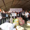 Peduli Bencana Kampung Adat Ciptamulya, BRI Region 9 Bandung Salurkan Bantuan Logistik dan Survival Kit Bersam