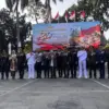 Jajaran Polresta Bogor Kota bersama Pemerintah Kota Bogor dan Unsur Forkopimda usai melangsungkan upacara HUT