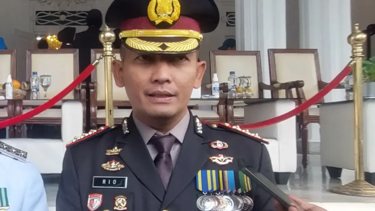 Kapolresta Bogor Kota Kombes Pol Rio Wahyu Anggoro, saat memberikan keterangannya di Plaza Balai Kota Bogor pa