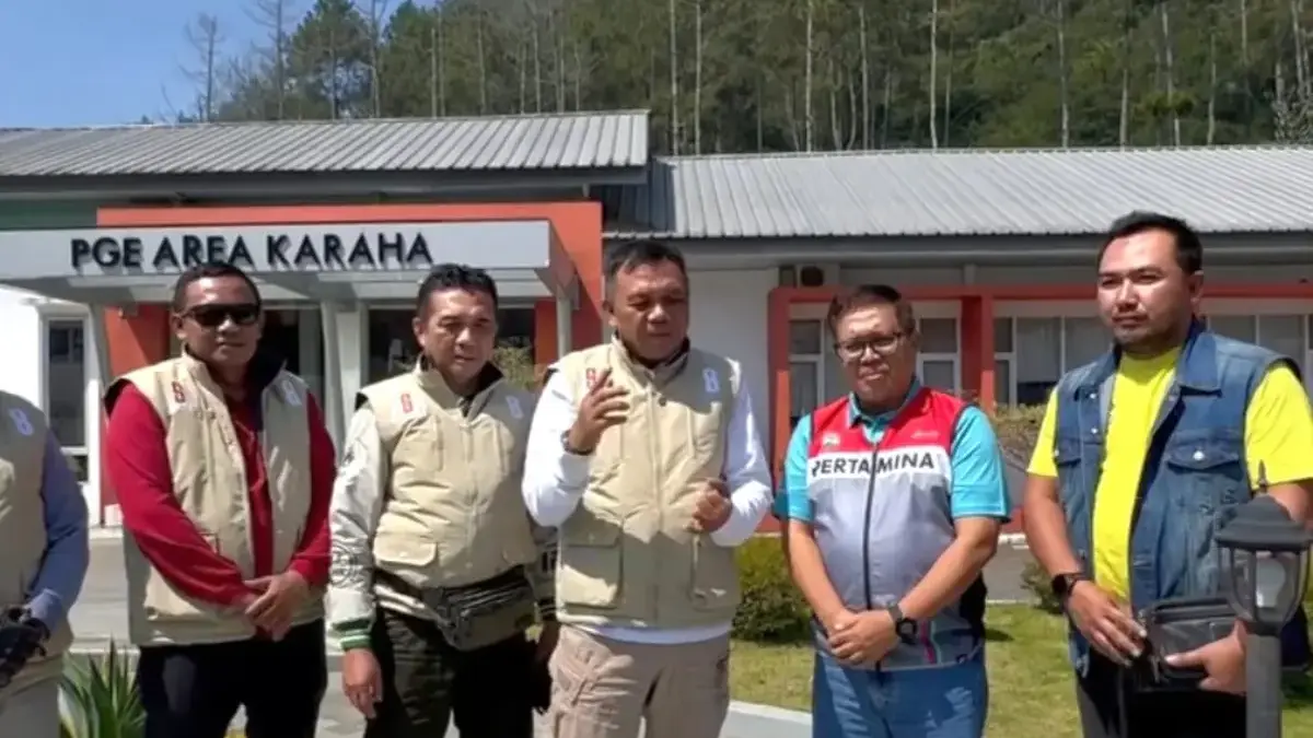 Wakil Bupati Asep Sopari Al Ayubi bersama managemen PGE Area Karaha/Foto: Prokopim