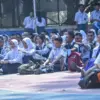 Siswa baru mengikuti kegiatan Masa Pengenalan Lingkungan Sekolah (MPLS) Pancawaluya Sekolah Manusia Unggul (Ma