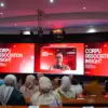 Direktur Human Capital Management Telkom Willy Saelan menyampaikan keynote speech secara daring pada forum Cor