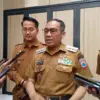 Wali Kota Cimahi, Ngatiyana dalam konferensi pers mengenai rebranding RSUD Cibabat di Aula Gedung B Pemerintah