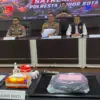 Konferensi pers di Mapolresta Bogor Kota, Senin (27/7/2026) terkait kasus pembuangan bayi perempuan di dalam t