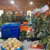 Menteri Pertahanan RI, Sjafrie Sjamsoeddin melakukan kunjungan kerja ke Markas Batalyon Infanteri Teritorial P