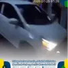 Ist. Tangkap layar viral sebuah mobil nekat tabrak Palang Parkir di kawasan Margahayu, Kota Bandung.