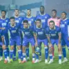 Skuad Persib Bandung berfoto bersama sebelum laga menjamu Manila Digger FC pada babak play-off AFC Champions L