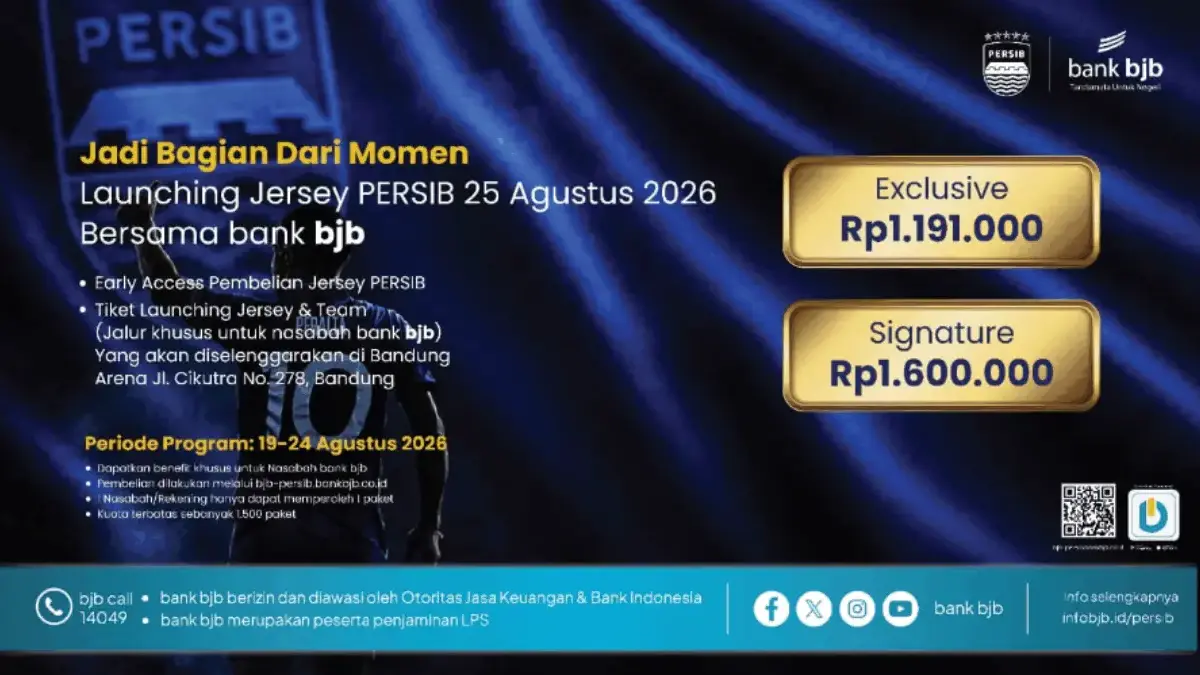 bank bjb Buka Early Access Jersey PERSIB 2026/2027, Hadirkan Akses Eksklusif bagi Nasabah