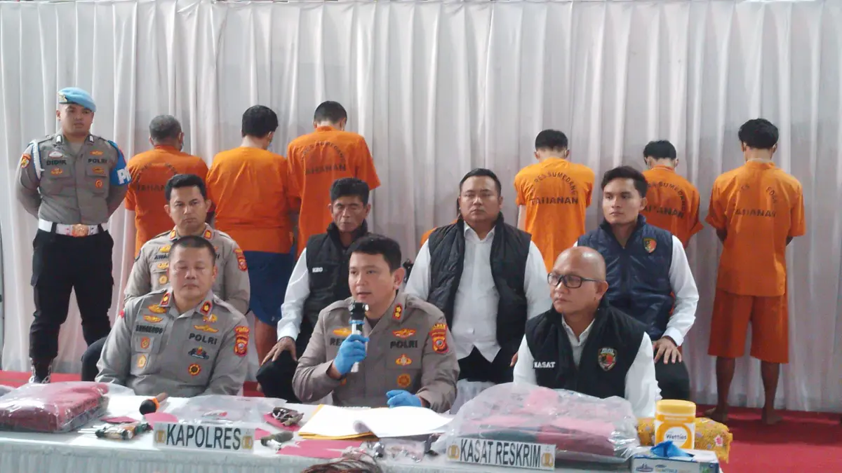 Bersenjata Revolver dan Sajam Saat Beraksi, Komplotan Curanmor Lampung Dibekuk Polres Sumedang