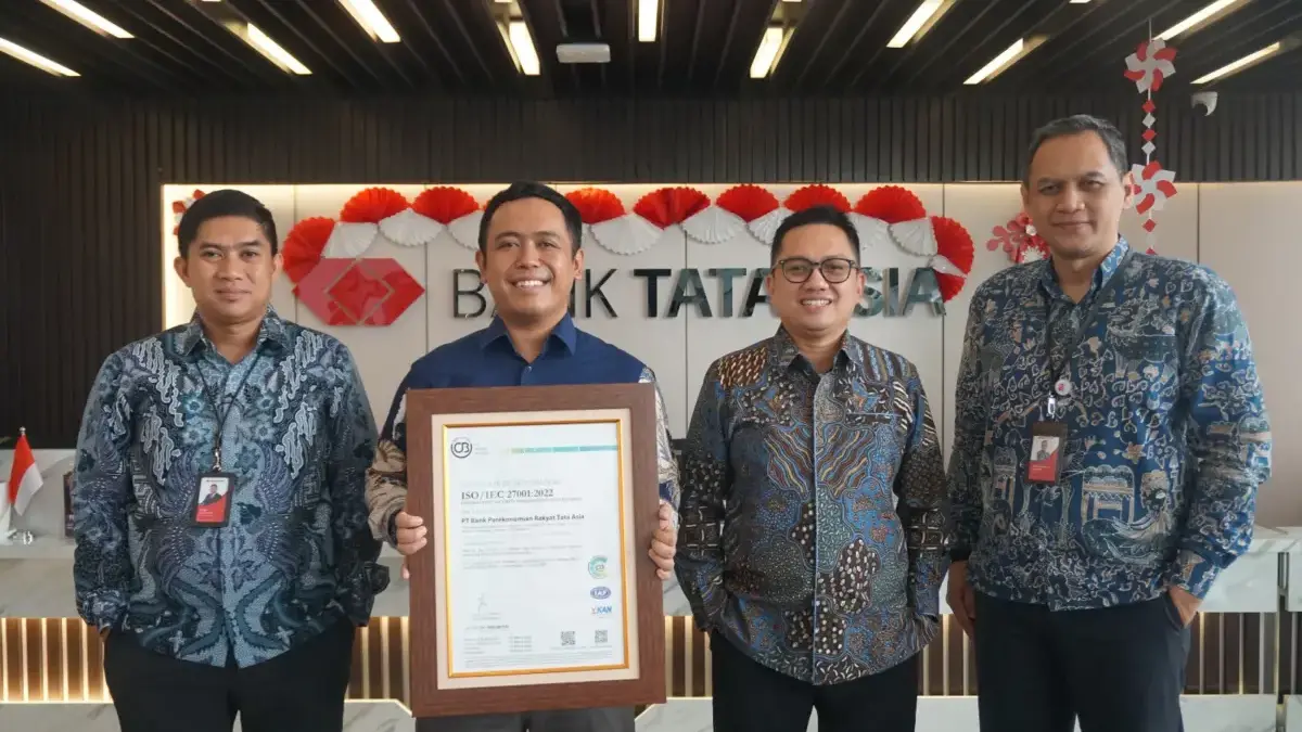 Bank Tata Asia Raih Sertifikasi Internasional ISO/IEC 27001:2022