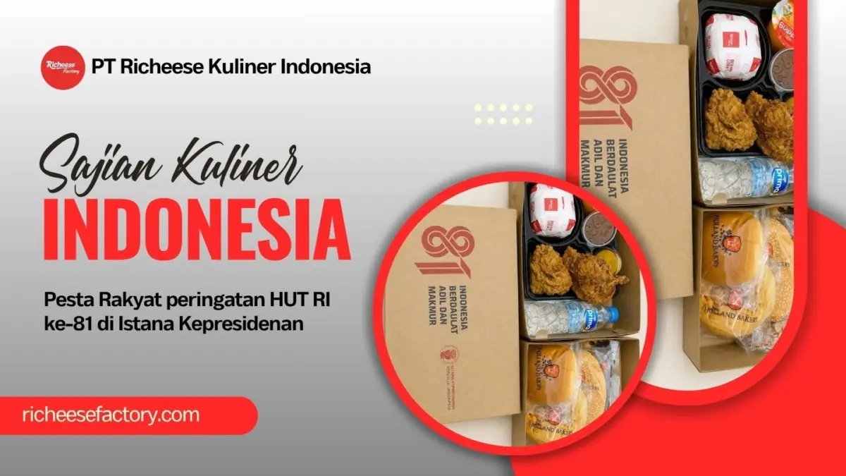 Pengadaan suvenir dan makanan produk lokal Richeese pada peringatan HUT Kemerdekaan Republik Indonesia ke-81 o