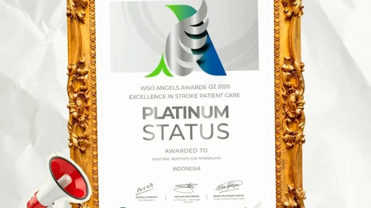 RSUD KHZ Musthafa Tasikmalaya Raih Penghargaan Internasional, Layanan Stroke Akut Sabet Status Platinum Dunia RSUD KHZ Musthafa Tasikmalaya Raih Penghargaan Internasional, Layanan Stroke Akut Sabet Status Platinum Dunia