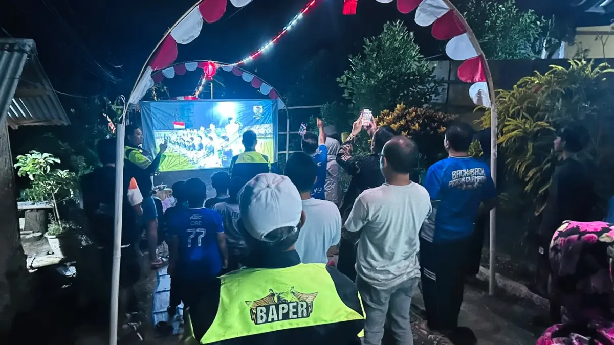 Komunitas Baper Gelar Nobar Final Piala Presiden di Perum Balokang, Antusiasme Warga Tetap Membara Meski Persi