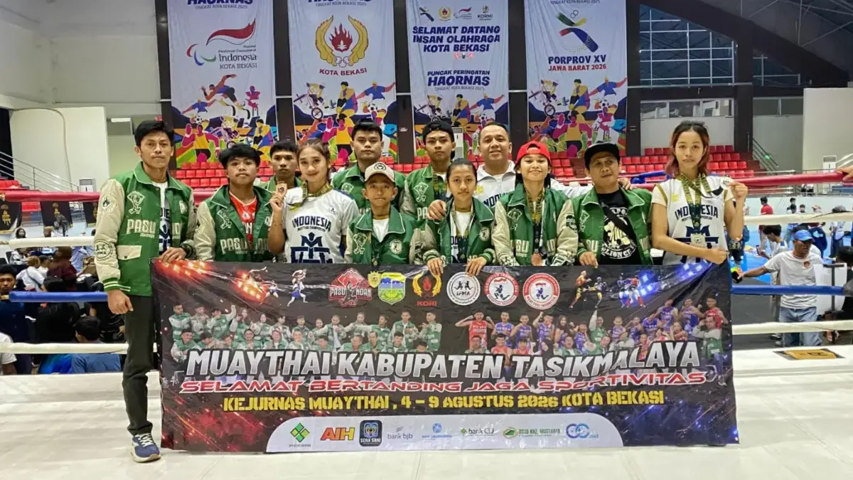Turun di Kejurnas, 9 Atlet Muaythai Tasikmalaya Sapu Bersih Medali dan Bidik Porprov Jabar