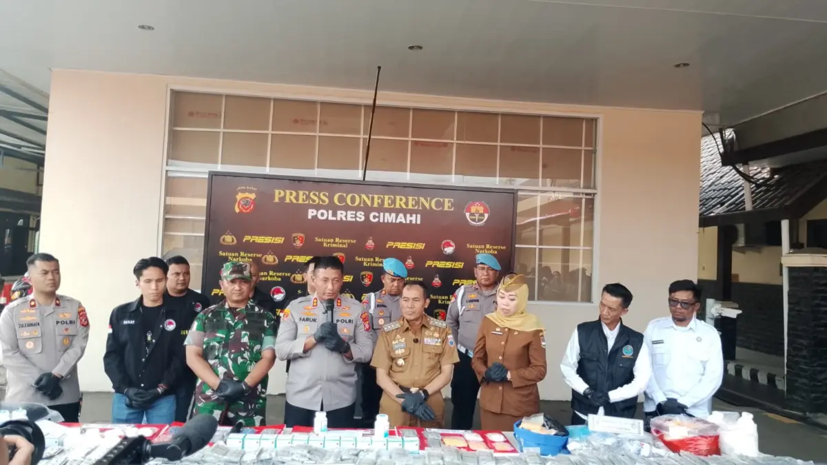 Polres Cimahi Sita Ribuan Narkoba dan OKT dalam Waktu 10 Hari