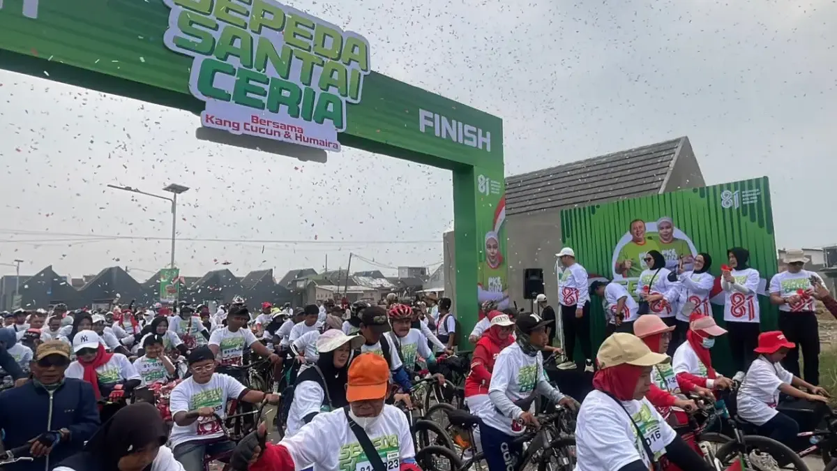 Wakil Ketua DPR RI Cucun Ahmad Syamsurijal saat mengikuti rangkaian peringatan HUT ke-81 Kemerdekaan RI di Kec