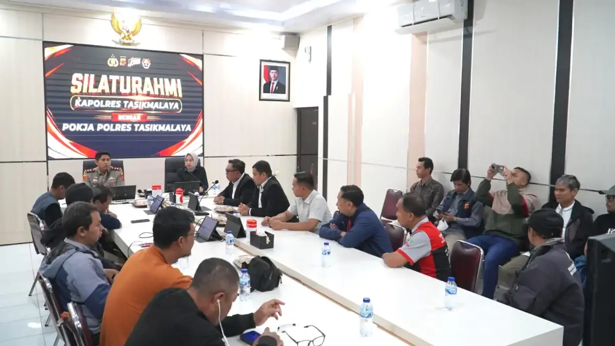 Silaturahmi atara Kapolres bersama Kelompok Kerja (Pokja) Wartawan Polres Tasikmalaya yang digelar di ruang PP
