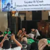 Dok. Ditlantas Polda Jabar sata menggelar sosialisasi sekaligus dia bersama dengan para pengemudi ojol di Masj