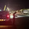 Polisi saat olah TKP kecelakaan maut antara pengendara sepeda motor di Kecamatan Langensari Kota Banjar. (Isti
