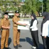 Wabup Asep Sopari saat lepas peserta magang nasional