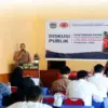 Kalaksa BPBD Kabupaten Tasikmalaya, Roni AKS saat menyampaikan pemaparan