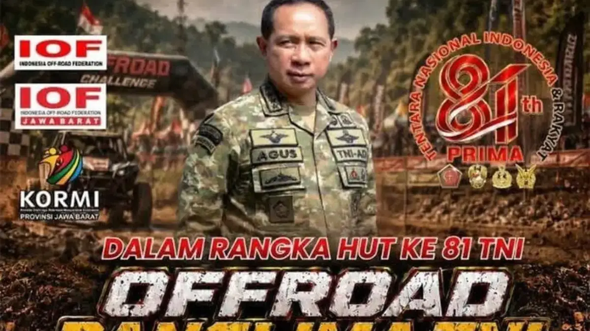 Poster wacana pelaksanaan Offroad Open Tournament Piala Panglima TNI dalam rangka HUT ke-81 TNI 2026 yang akan