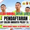 Foto : Dok. Humas Polres Caption : Pengumuman pemndaftaran binlat khusus santri