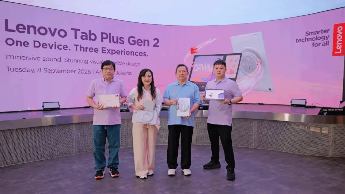 Hadirkan Konsep \"One Device, Three Experiences\", Lenovo Tab Plus Gen 2 Tiba di Indonesia 