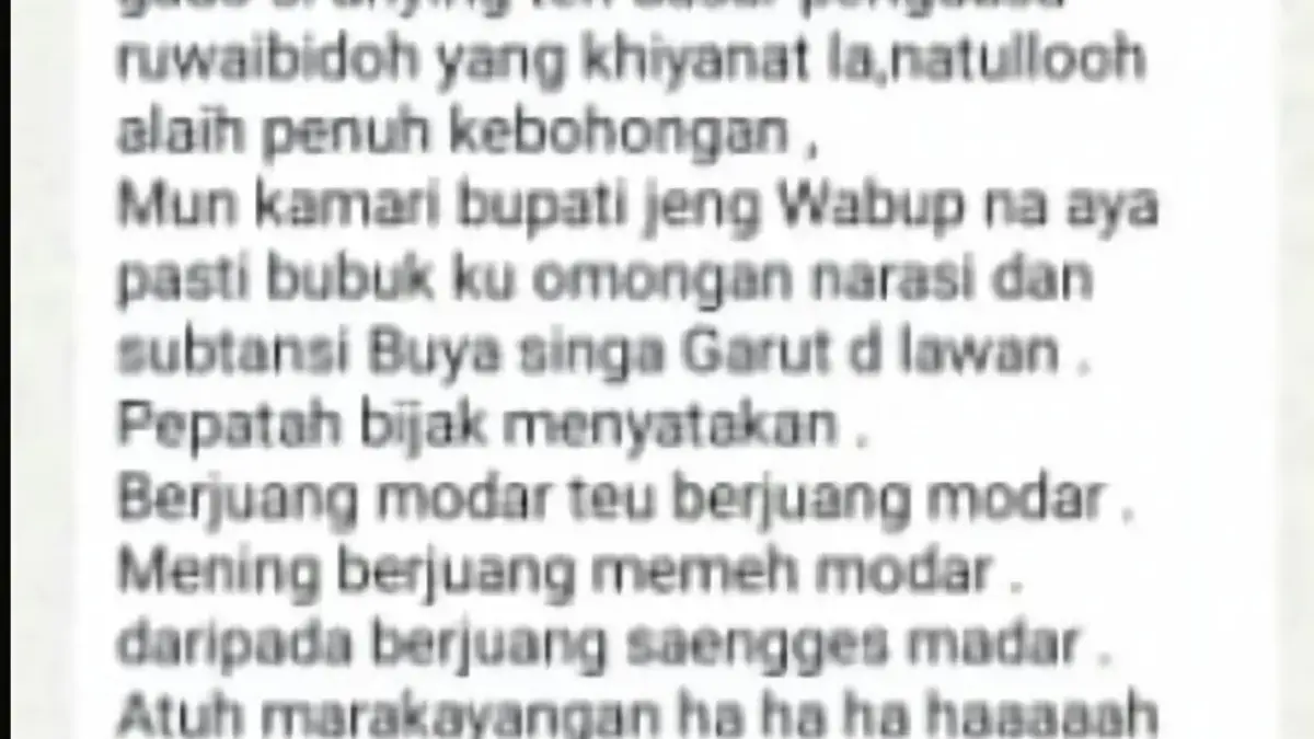 Soal Ajakan “Nepal-kan” Sumedang dan Hina Bupati-Wabup, Pentolan Koalisi 99 Benarkan Pesan Dikirim Ade Nurzama