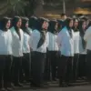 Para calon peserta magang nasional saat dilepas pemkab, belum lama ini/Foto:Dok. Pemkab
