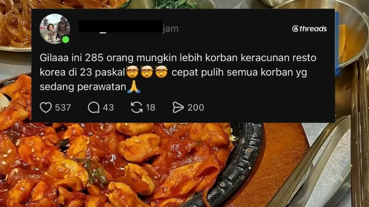 Tangkap layar unggahan sosial media yang memberikan informasi mengenai ratusan pengunjung salah satu restoran