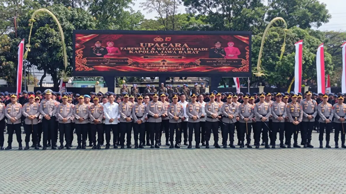 Dok. Upacara serah terima jabatan Kapolda Jabar. Selasa, (13/10). Istimewa.