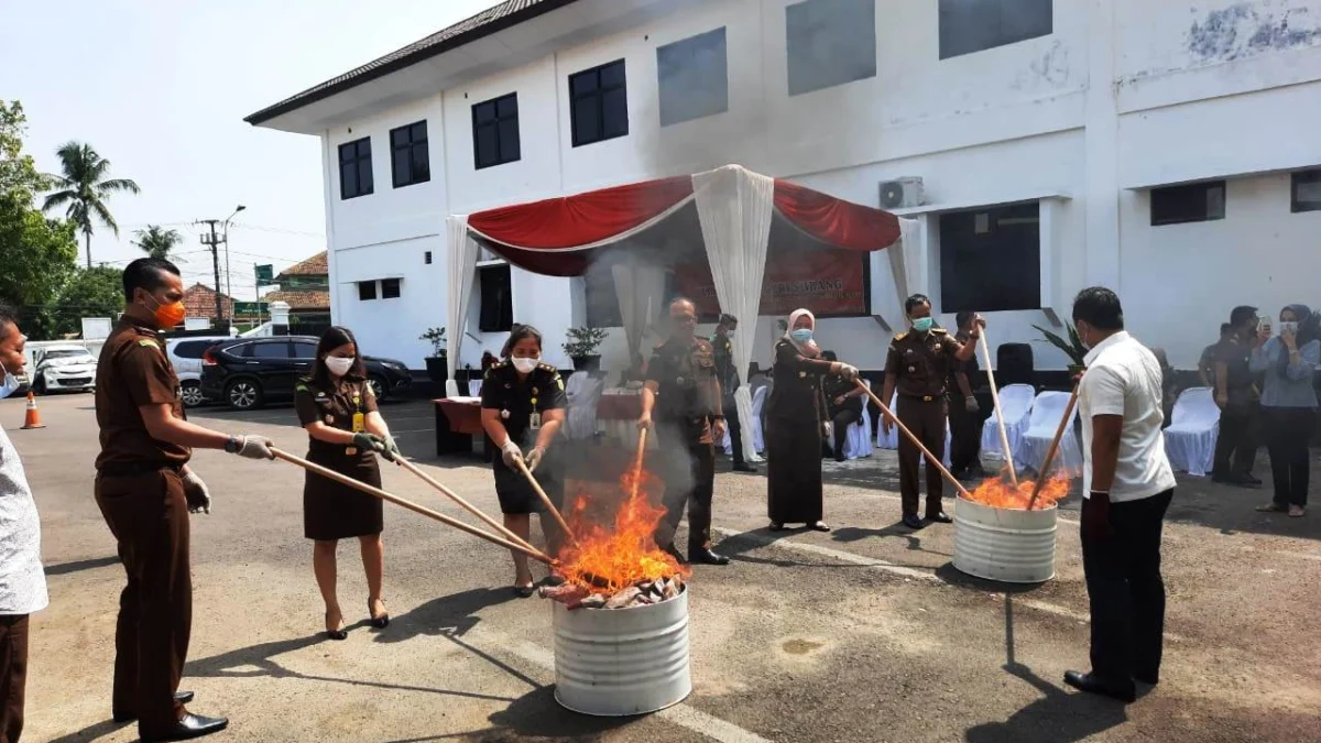 Kejari Bakar Kartu NISN Barang Bukti Kasus Korupsi Kejari Bakar Kartu NISN Barang Bukti Kasus Korupsi
