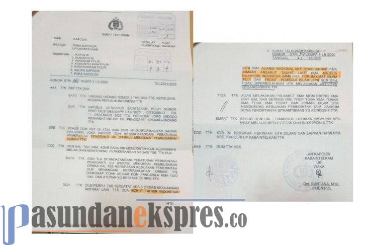 Telegram Kapolri Tentang Pembubaran Ormas Dipastikan Hoaxs Telegram Kapolri Tentang Pembubaran Ormas Dipastikan Hoaxs