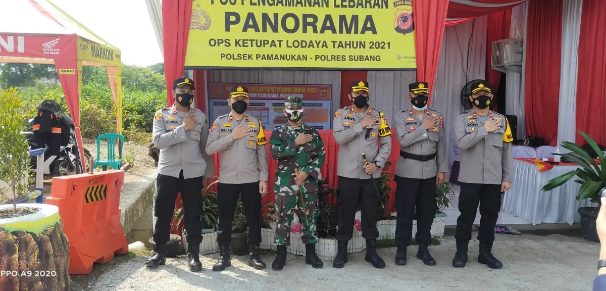 Kapolres Subang dan Danyon 312 Kalahitam Subang ke Pos Pam Panorama Pamanukan