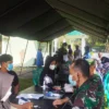 Masyarakat Antusias Ikuti Gebyar Serbuan Vaksinasi TNI/Polri di Makodim Subang