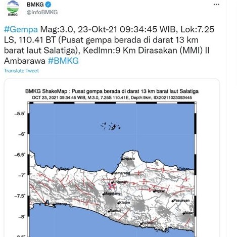 Aktivitas Dua Gunung Ini Jadi Penyebab Gempa di Salatiga dan Sekitarnya